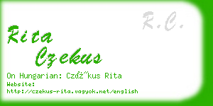 rita czekus business card